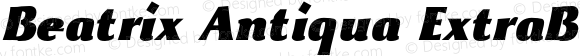 Beatrix Antiqua ExtraBlack Bold Italic