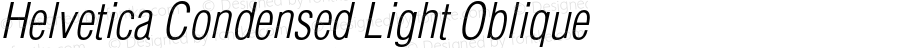 Helvetica Condensed Light Oblique