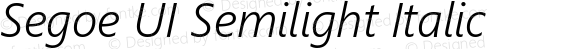 Segoe UI Semilight Italic