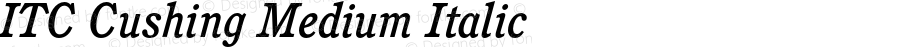 ITC Cushing Medium Italic