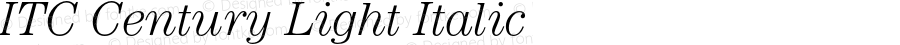 ITC Century Light Italic