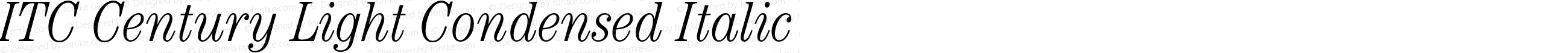 ITC Century Light Condensed Italic