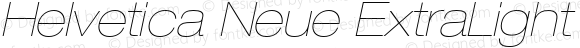 Helvetica Neue ExtraLight Italic 2