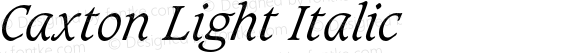 Caxton Light Italic