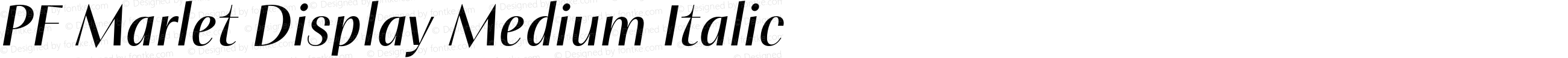 PF Marlet Display Medium Italic