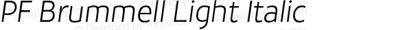 PFBrummell-LightItalic