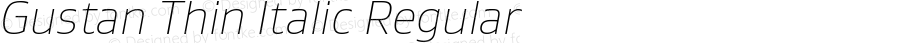 Gustan Thin Italic Regular