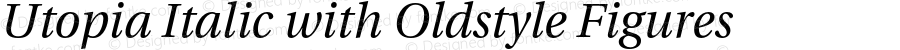 Utopia Italic with Oldstyle Figures