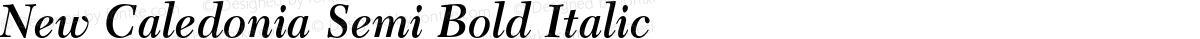 New Caledonia Semi Bold Italic