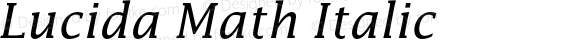 Lucida Math Italic