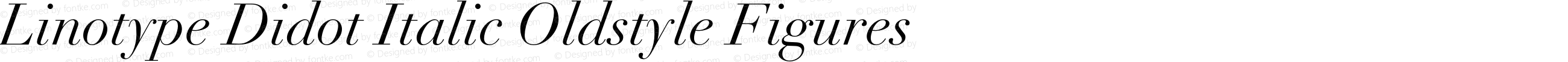 Linotype Didot Italic Oldstyle Figures