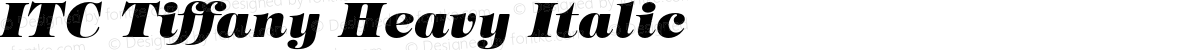 ITC Tiffany Heavy Italic