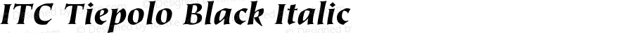 ITC Tiepolo Black Italic