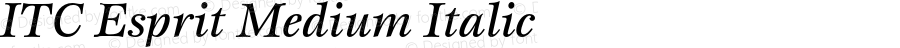 ITC Esprit Medium Italic