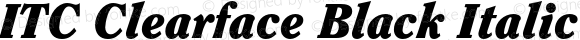 Clearface-BlackItalic