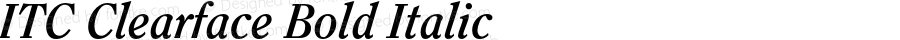 ITC Clearface Bold Italic