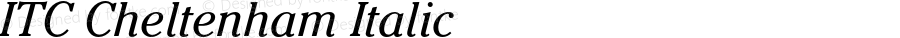 ITC Cheltenham Italic