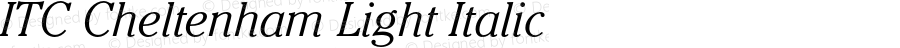 ITC Cheltenham Light Italic