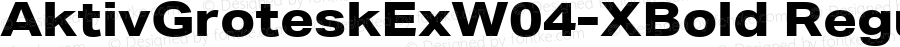 AktivGroteskExW04-XBold Regular Version 1.10