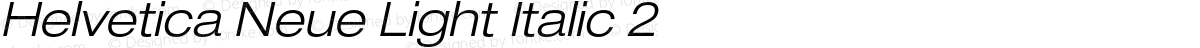 Helvetica Neue Light Italic 2