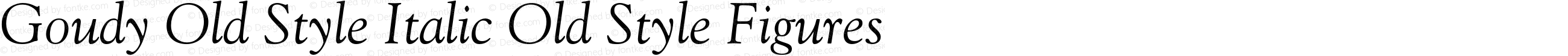 Goudy Old Style Italic Old Style Figures