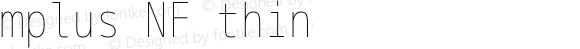 M+ 1m thin Nerd Font Complete Windows Compatible