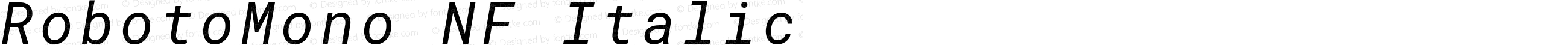 RobotoMono NF Italic