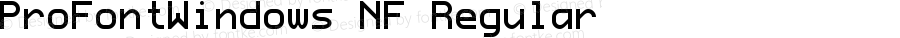 ProFontWindows NF Regular ProFontWindows 2.3