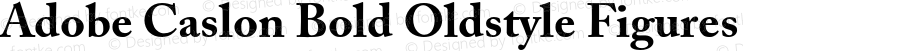 Adobe Caslon Bold Oldstyle Figures