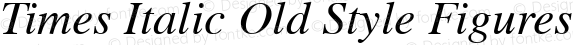 Times Italic Old Style Figures