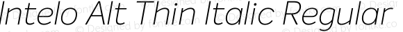 Intelo Alt Thin Italic Regular