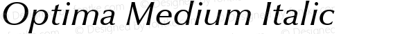 Optima Medium Italic