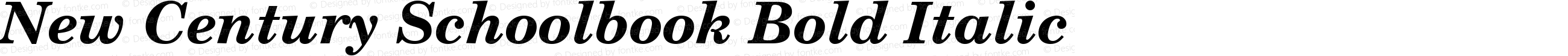 New Century Schoolbook Bold Italic