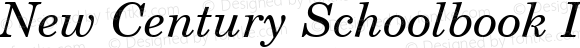 New Century Schoolbook Italic