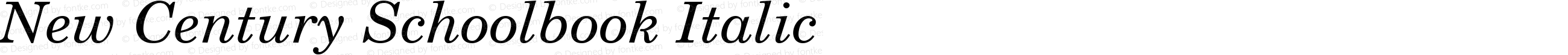 New Century Schoolbook Italic