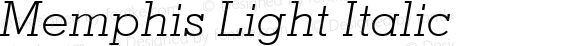 Memphis Light Italic