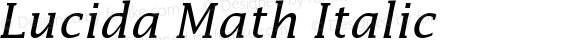 Lucida Math Italic