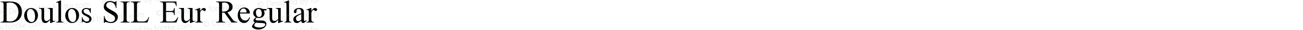 Doulos SIL Eur Regular