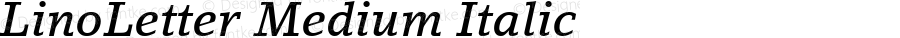 LinoLetter Medium Italic