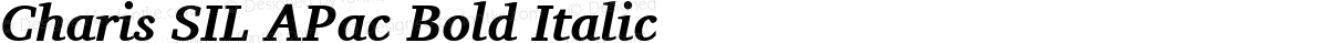 Charis SIL APac Bold Italic