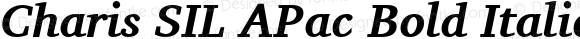 Charis SIL APac Bold Italic Version 5.000