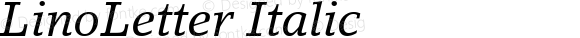 LinoLetter Italic
