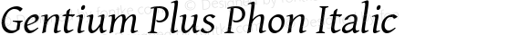 Gentium Plus Phon Italic