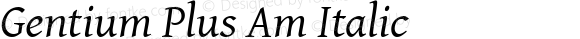 Gentium Plus Am Italic