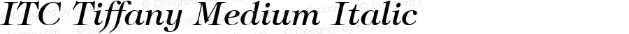 ITC Tiffany Medium Italic