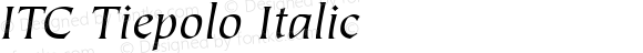 ITC Tiepolo Book Italic