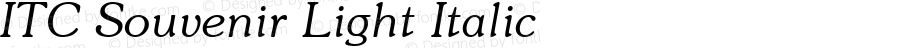 ITC Souvenir Light Italic