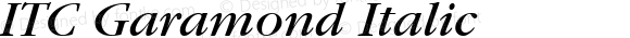 ITC Garamond Book Italic