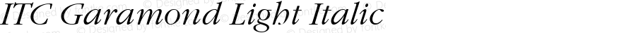 ITC Garamond Light Italic