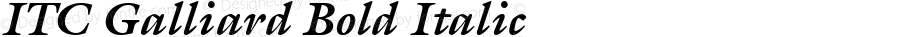 ITC Galliard Bold Italic